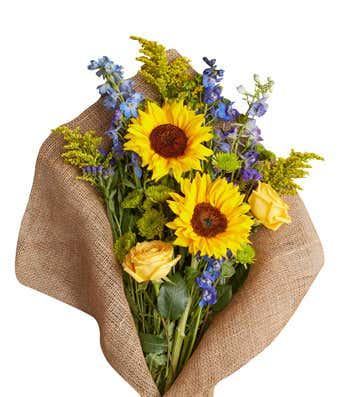 Sapphire and Sunflowers Bouquet